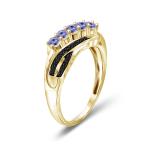Oval Natural Primal Gold 14 Karat White Gold 6x4mm Pear Tanzanite Ring -Handmade