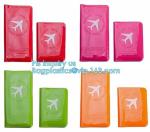 Promotional Customized color PVC travel Passport Cover, Ticket Holder Travel