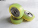 Polyurethane Coated Forklift Roller Wheels With Bearings Natural Color