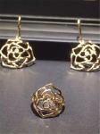 Piaget diamonds of hollow rose ring 18kt gold with white gold or yellow gold
