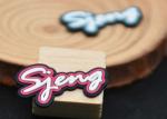 Printed 3 Colour Logo Silicone Heat Transfer Labels For Clothing