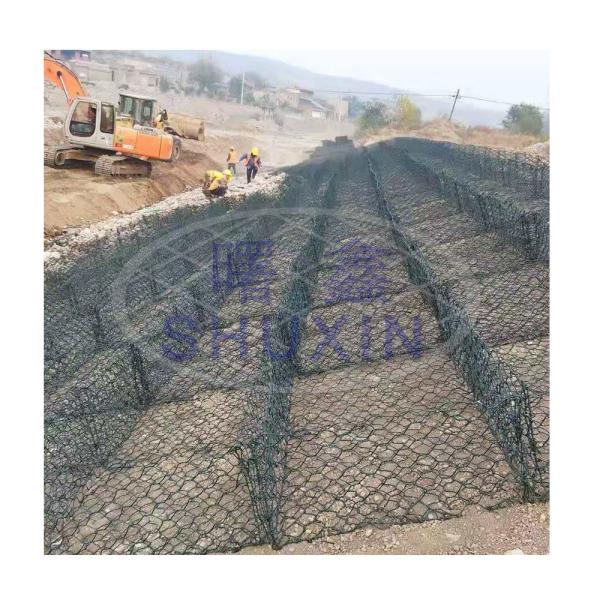Weave Gabion Retaining Walls 4*1*1m Woven Gabion Basket Stone Cage Garden Fence