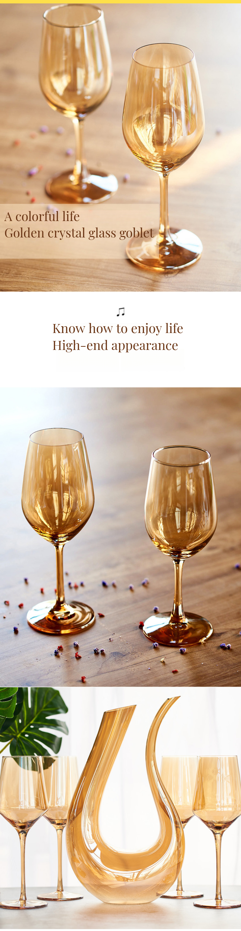 Experience the Luxury of U-Shaped Amber Wine Glasses for Burgundy and Bordeaux Wines