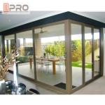 Powder Coated Aluminium Bifold Doors Anti Aging Folding Panel Doors GLASS