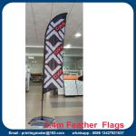 Durable Double Sided Beach Feather Flying Flag