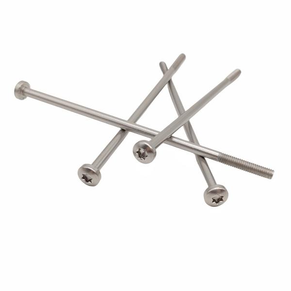 Pan Head Screws Partially Threaded Stainless Steel Material Flower Shaped Groove