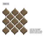 Brown Polished PRIMIERA Lantern Mosaic Glass Tile , Matt 250x270mm Decoration