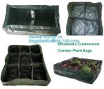 Black green square non woven potato plant garden grow bags with handle,5 Gallon
