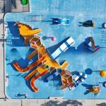 Family Friendly Water Park Pirate Ship Playground With Fiberglass Slide For Fun