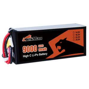 Wholesale 6S 22.2V drone battery Klesman 9000mAh UAV drone batteries FPV lipo battery with XT60 for FPV drone from china suppliers