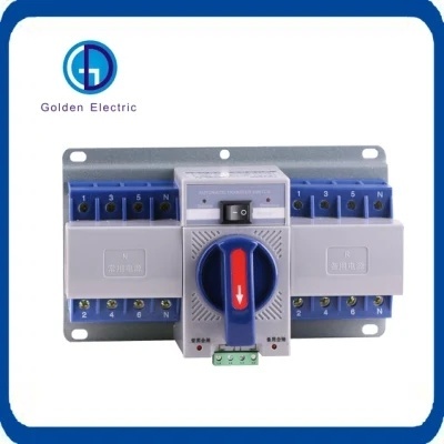 DIN Rail Mounted Modular Manual Transfer Switch 4P 32A with Dual Output