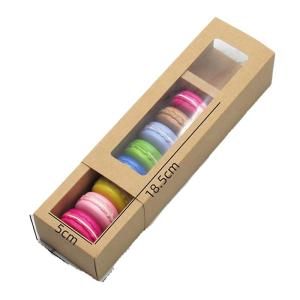 Wholesale Cookie Pie Macaron Selection Box Kraft Paper long With Window from china suppliers