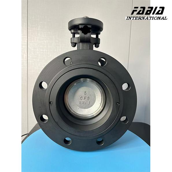 8 Inch Worm Gear Iron Steel High Perforamnce Double Eccentric Butterfly Water