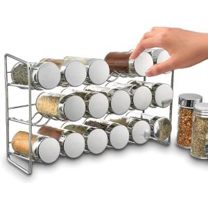 Wholesale Metal Wire Countertop Spice Rack Wall Mount Countertop 4 Tiers Spice Jar Rack Spice Rack Organizer for Kitchen Counterto from china suppliers