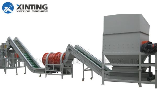 500kg/h PET Flakes Washing Line , PET Plastic Bottle Recycling Machine Hot Air