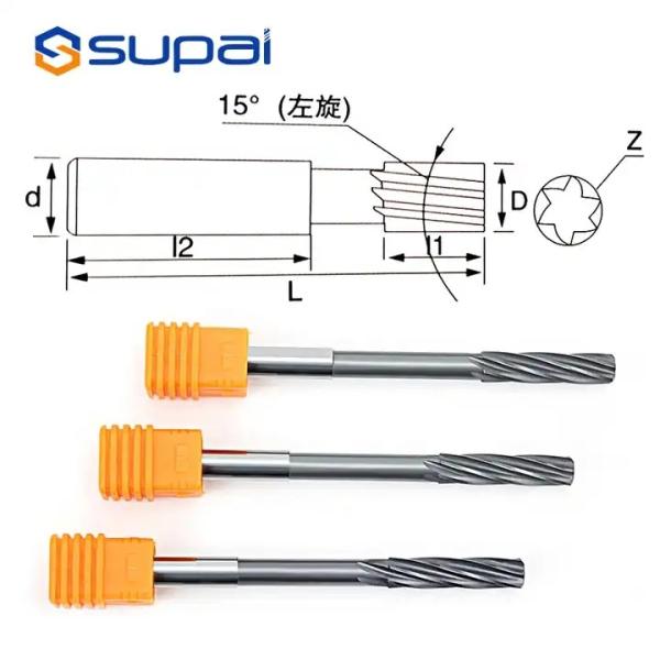 Cutting Diameter 4 - 20mm Carbide Reamer For CNC Available With Customized