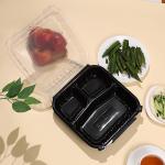1600ml PP Hinged Lid Microwave Container 57oz 10.2''X10.2''X3.2''