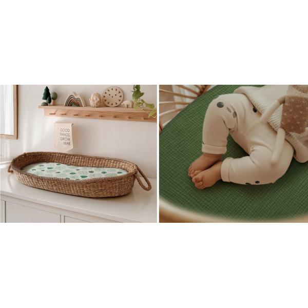 Gauze Bassinet Sheet Set Ultra Soft Modern Style With Multiple Colors