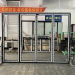 Traditional Aluminum Folding Doors Custom OEM Aluminium Grey Bifold Doors