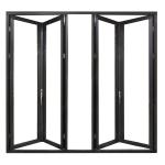 European Style Aluminum Balcony Glass Folding Door Good and for Triplex Glass