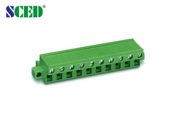 Pitch 7.62mm Single Level Female Plug In Terminal Block Connector 300V 18A , 2P