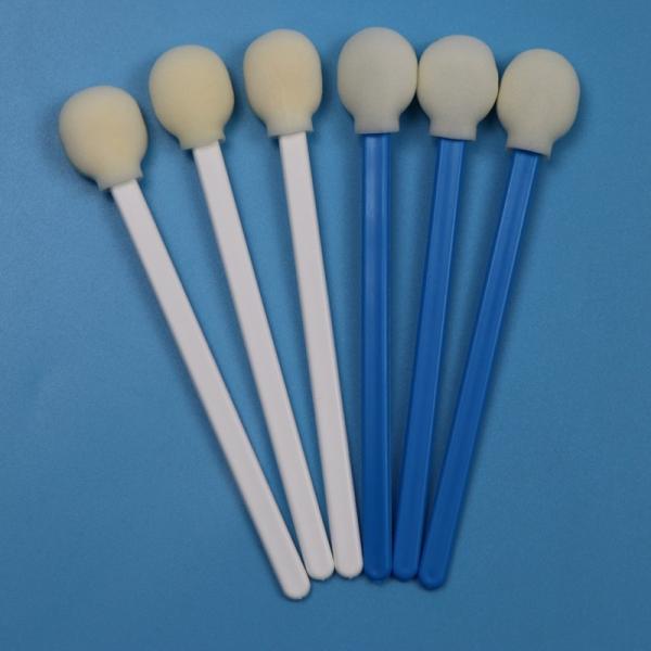 Disposable White PP Stick Round Sponge Stick Medical Lollipop Foam Swab Applicator