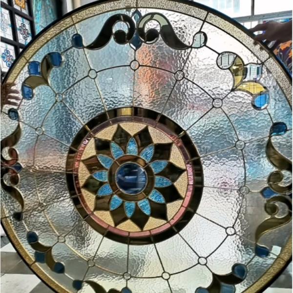 Islam Dome Triple Glazing Tempered Stained Glass For Mosque Handmade Decorative
