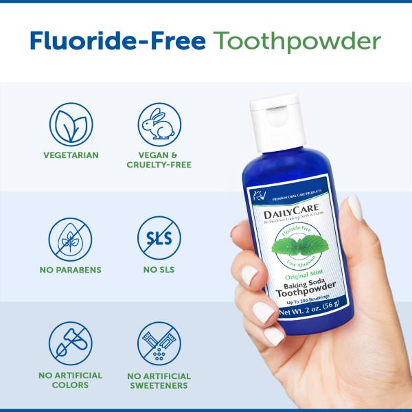Original Mint Baking Soda Tooth Powder Fluoride Free With Minerals And Essential Oils