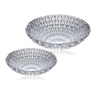Wholesale Classic Design Fruit Bowl Salad Bowl Woven Collection Clear Weave Glass Bowl with L/S Sizes from china suppliers