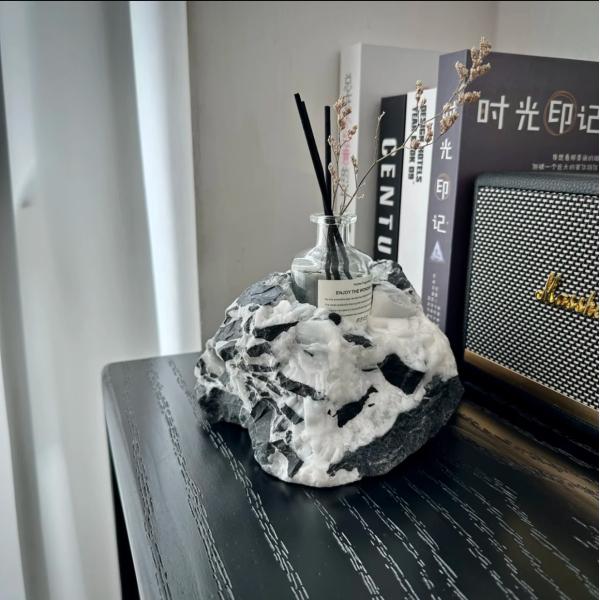 Modern Bvlgari Black Marble Diffuser Custom Craft Marble Moisture Resistant