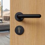 Zinc Alloy Electroplated Gold Door Handle Powder Coated Brown Chrome