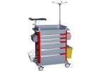 Luxurious ABS Hospital Ttrolley Plastic Emergency Medical Cart Colorful Drawers