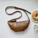 Lady Korean Shoulder Messenger Bag All Seasons Cute Dumpling Bag PU Leather Moon