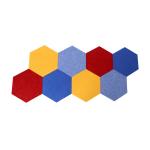Decorative Hexagonal Acoustic Panels 100% Polyester Fiber Soundproof