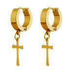 Stainless Steel Jewelry Earrings Triangular Dangle Huggie Earrings