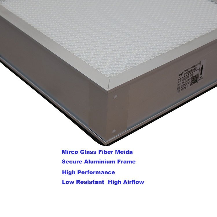 Terminal Filtration Mini Pleats Glass Fiber Filter Media H13 H14 Panel HEPA Air Filter For Laminar Flow Hood