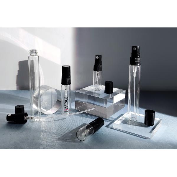 Custom 1ml 1.5ml 2ml Mini Perfume Sample Atomizer Tester Transparent Glass Spray Bottles with Box Packaging