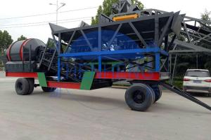 Wholesale YHZM75 Mobile Concrete Batching Plant With JZM1500 Drum Concrete Mixer from china suppliers