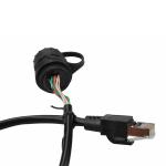 Male To Female Waterproof RJ45 Network Cable With Dust Cover