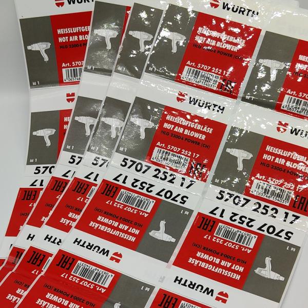 Glossy Laminate Packaging Label Stickers Water Based Ink Vinyl Sticker Matte