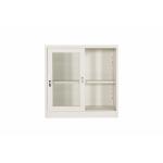 2 Sliding Glass Doors Vertical Metal Bookshelf Fireproof Metal Filing Cabinet