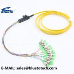 Flat Ribbon Fiber Pigtail 12Core Fanout 0.9mm SM Tails 12fiber FC/APC Fiber
