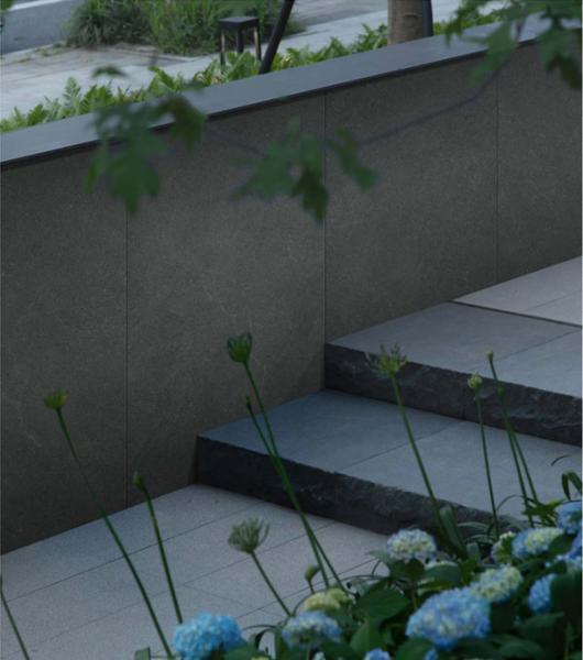 Antibacterial 120x60cm Gray Sandstone Curtain Wall Thick Tile Non-Slip For