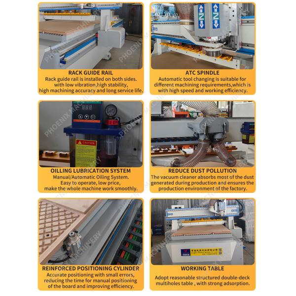 PK1325 ATC Fully Automatic Tool Change Wood Router 3 Axis CNC Router for Wood Furniture