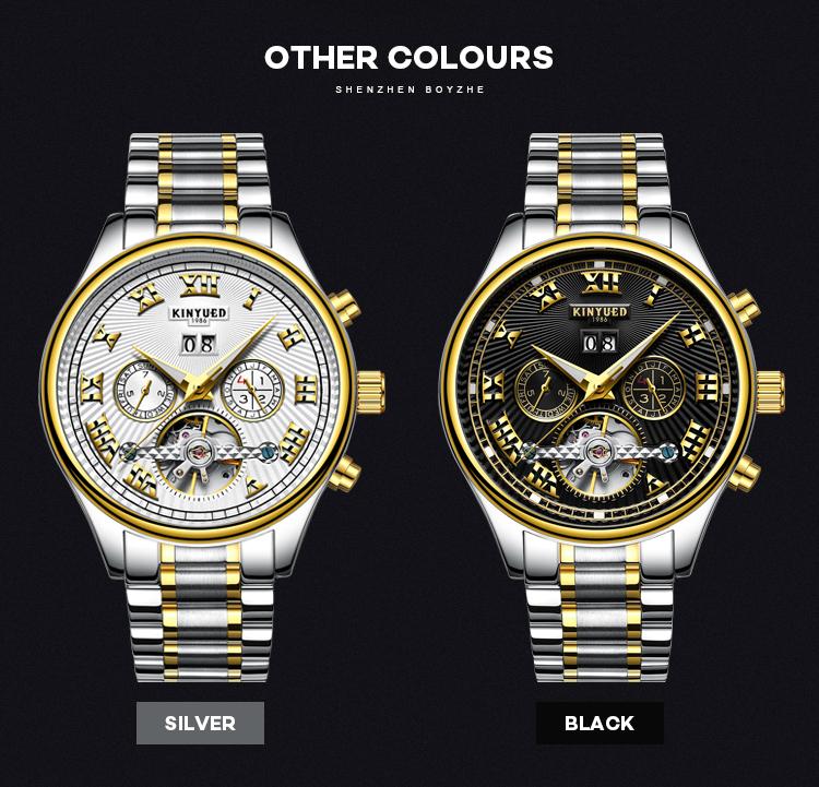 Automatic watch luxury brand KINYUED tourbillon automatic mechanical watch for men