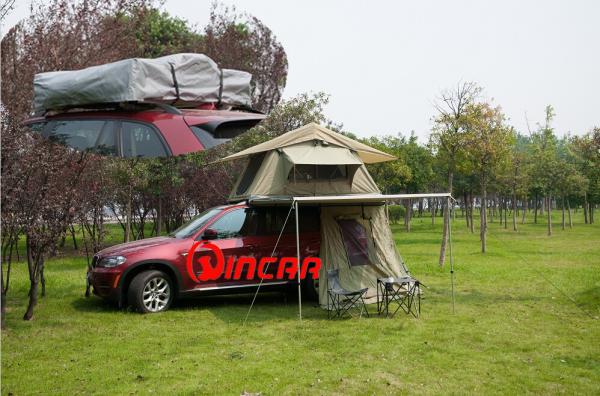 4 x 4 waterproof polyester and ripstop canvas roof top tent from Ningbo Wincar