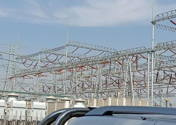10 - 500kV Steel Electrical Power Substation Structure For Power Distribution
