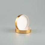 89mm Shiny Gold Aluminium Cap With PE Liner For Food And Persona Care