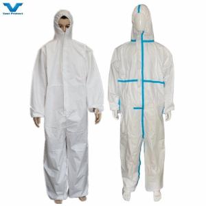 Wholesale Disposable Microporous Safety Tyvek Waterproof Type 5/6 Coverall with Normal Thickness from china suppliers