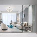 Ultra Narrow Frame Aluminium Sliding Doors With Heat Insulation Coefficient K